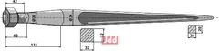 Frontlastertand - 680mm