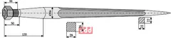 Frontlastertand - 680mm