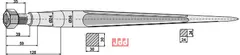 Frontlastertand - 680mm