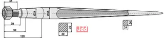 Frontlastertand - 680mm