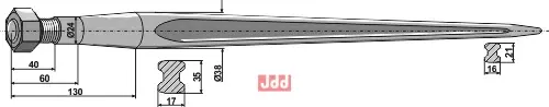 Frontlastertand - 680mm - JDD Utstyr