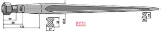 Frontlastertand - 800mm