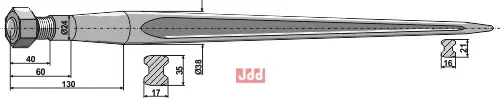 Frontlastertand - 800mm - JDD Utstyr