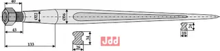 Frontlastertand - 810mm