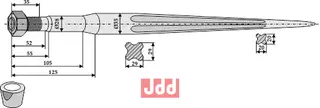 Frontlastertand - 800mm