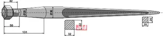 Frontlastertand - 810mm