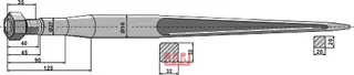 Frontlastertand - 800mm