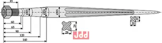 Frontlastertand - 820mm