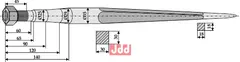 Frontlastertand - 640mm