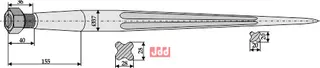 Frontlastertand - 800mm