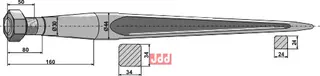 Frontlastertand ekstra stærk - 810mm