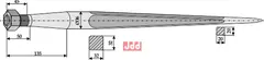 Frontlastertand - 800mm