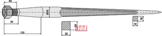 Frontlastertand - 800mm