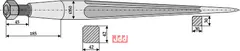 Frontlastertand - 810mm