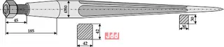 Frontlastertand - 810mm