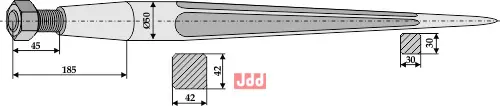 Frontlastertand - 810mm - JDD Utstyr