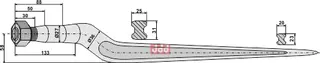 Frontlastertand Ensilage - 810mm