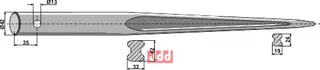 Frontlastertand - 800mm