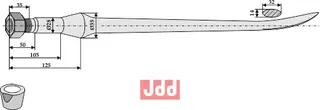 Frontlastertand  (Skeformet) - 900mm