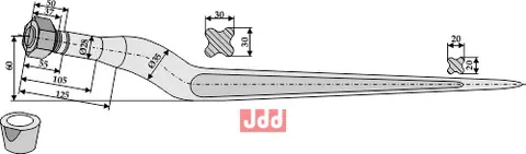 Silotind til von der Heide Ø35 x 950 mm - M22x1,5