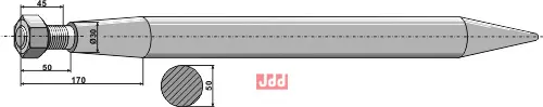 Frontlastertand ekstra stærk - 980mm - JDD Utstyr
