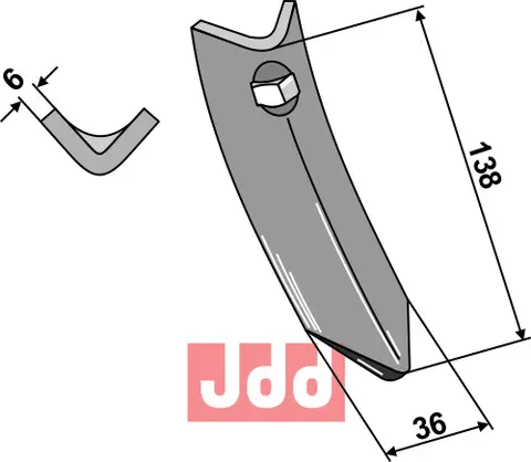 Plogskjær til Marsk-Stig Tykkelse 6 mm - Bredde 36 cm
