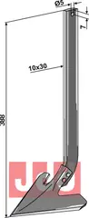 Komplet tand m. gåsefodsskjær 140mm Schmotzer