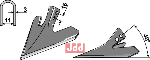 Gåsefot-skjær 140mm - JDD Utstyr