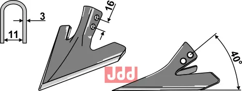 Gåsefot-skjær 120mm - JDD Utstyr