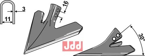Gåsefot-skjær 180mm - JDD Utstyr