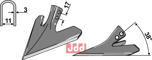 Gåsefot-skjær 140mm - JDD Utstyr