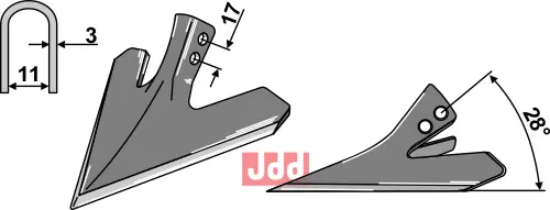 Gåsefot-skjær 160mm - JDD Utstyr