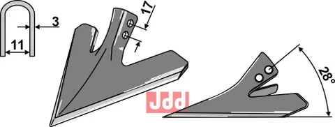 Gåsefot-skjær 180mm Rau/Heywang