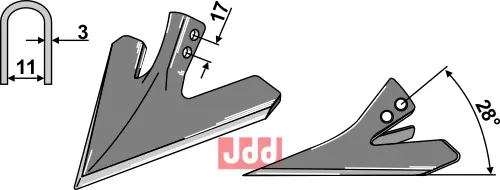 Gåsefot-skjær 180mm - JDD Utstyr