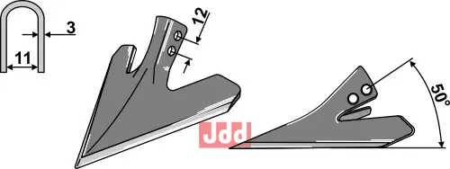Gåsefot-skjær 140mm - JDD Utstyr