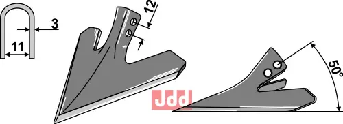 Gåsefot-skjær 160mm - JDD Utstyr