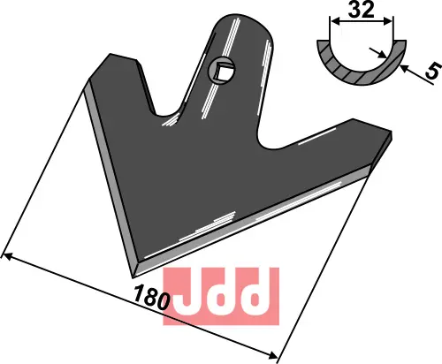 Gåsefot-skjær 180mm - JDD Utstyr