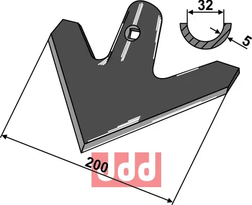 Gåsefot-skjær 200mm - JDD Utstyr