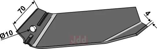 Hyppeplogskjær 210mm - venstre - JDD Utstyr