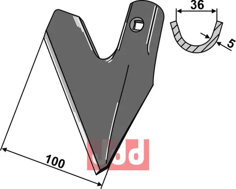 Jointer 100mm til Hatzenbichler 100mm, 5mm tykkelse, 42° vinkel