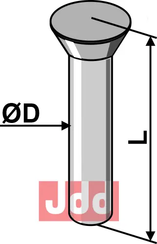 Nitte undersænket Ø5x25 - JDD Utstyr