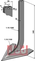 Tand med skjær 160mm Steketee