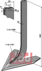 Tand med skjær 180mm Steketee