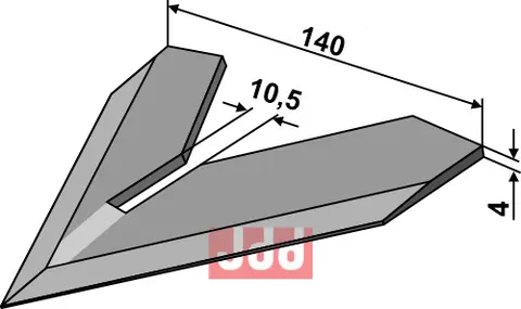 Gåsefot-skjær 140mm Steketee