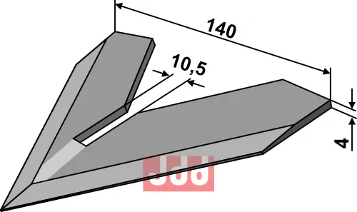 Gåsefot-skjær 140mm - JDD Utstyr