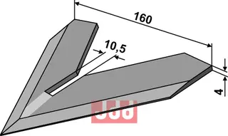 Gåsefot-skjær 160mm Steketee