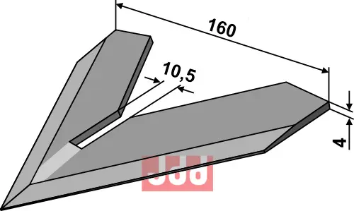 Gåsefot-skjær 160mm - JDD Utstyr