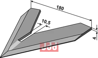 Gåsefot-skjær 180mm Steketee