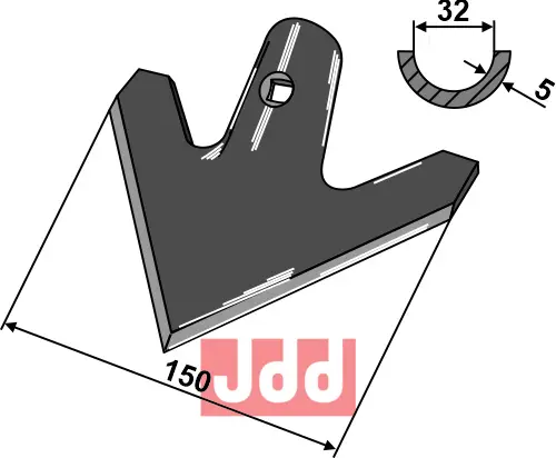Gåsefot-skjær 150mm - JDD Utstyr