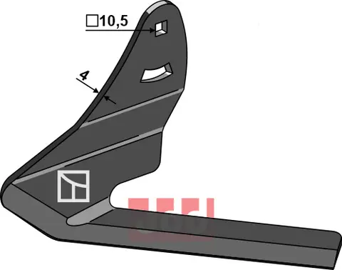Vinklet vingeskjær til Steketee 175 mm - Steketee